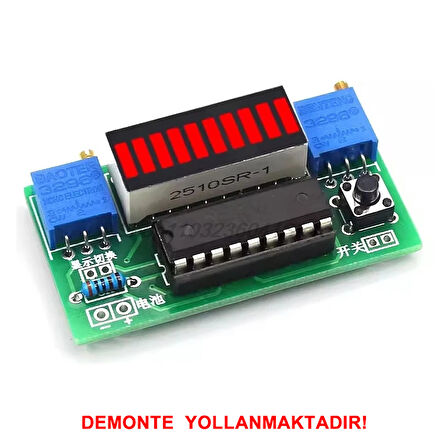 Demonte LM3914 10 Led 3.7V Lityum 12V Pil Kapasite Gösterge Modül DIY Led Elektronik Lehimleme Eğiti