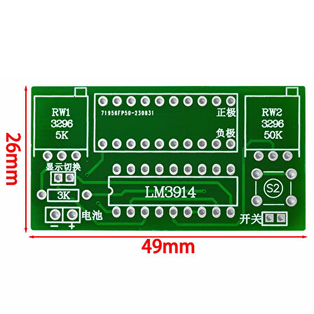 Demonte LM3914 10 Led 3.7V Lityum 12V Pil Kapasite Gösterge Modül DIY Led Elektronik Lehimleme Eğiti