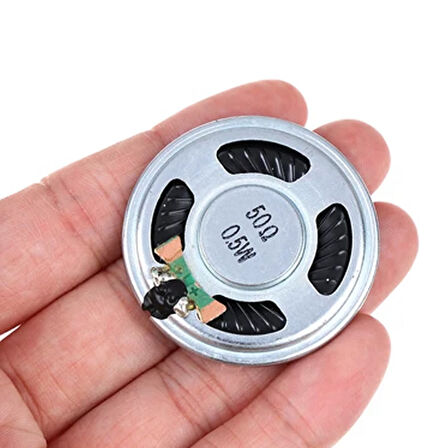 İnce 4cm 50 Ohm 3W Hoparlör Yuvarlak Speaker 40mm 3 Watt Ses Müzik Amfi Ses Oluşturucu Yüksek Kalite