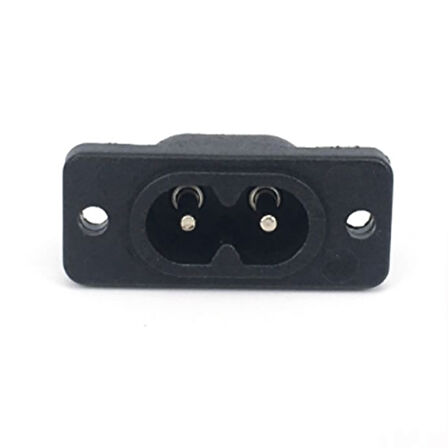 220V 5A AC Dişi Power Giriş Soketi C7 2 Pin Panel Montaj Tip Elektrik Güç Kablo Bağlantı Konnektörü