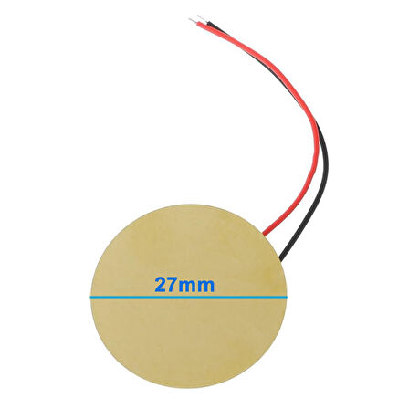 27mm Piezo Disk 5cm Kablolu Ses Üretici Oyuncak Alarm Acil Tehlike Uyarı Kapı Zil Oyun Kısa Devre Bu