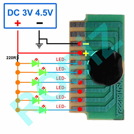 6 Led Flash Sürücü Modül Sıralı Kayan Yürüyen Flash Işık Lamba 3V/4.5V Oyuncak Araba Dekorasyon Diy