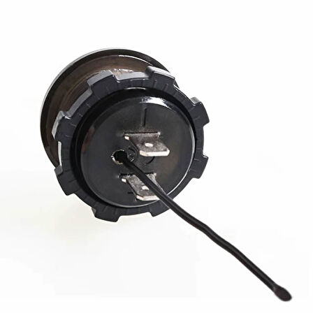 Yuvarlak Voltmetre Termometre 12V 24V Panel Tip Montaj Dijital Kırmızı Renk Led Sıcaklık Isı Voltaj