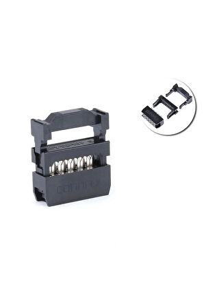 2x5 Pin IDC Konnektör 10 Pin Kablo Soketi 2.54mm 180 Derece Dişi Header Devre PCB Bağlantı Parçası