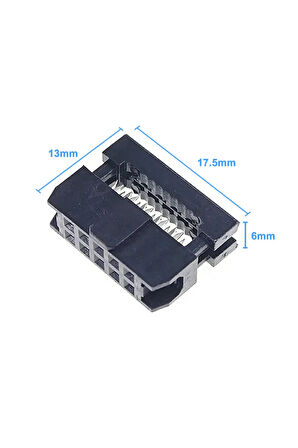 2x5 Pin IDC Konnektör 10 Pin Kablo Soketi 2.54mm 180 Derece Dişi Header Devre PCB Bağlantı Parçası