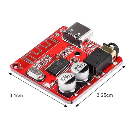 XY-BT-Mini Bluetooth Kablosuz Ses Mp3 Modül Type C Bluetooth 4.1 DC 3.7V 5V Usb Lityum Pil Batarya