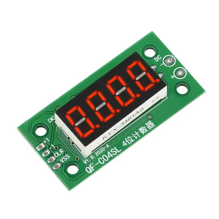 4 Bit Sayıcı Modül 0.36" QF-C04SL 9999 4 Hane 0.36 İnch Kırmızı 7 Segment Yukarı Aşağı Counter