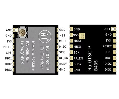 Lora RA-01SC-P Rf Modül 410MHz-525MHz LLCC68+ Transceiver Uzun Mesafe 0.5km/10km Su Elektrik Gaz