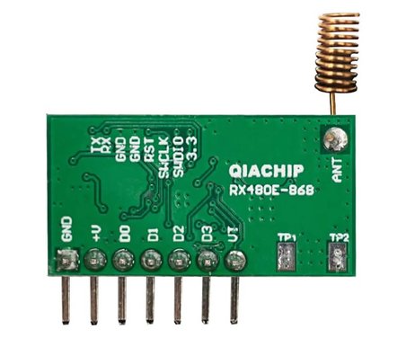RX480E-868 Transceiver Modül 4 Kanal 868Mhz Alıcı Verici QIACHIP FSK Kablosuz Uzaktan Kumanda Öğren