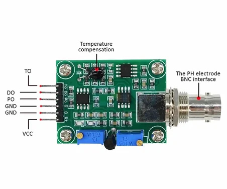 Ph4502c Sıvı Su Ph Ölçüm Sensör Modülü Analog Çıkışlı Sıvı 0-14Ph Algılayıcı BNC Soket Ph Metre