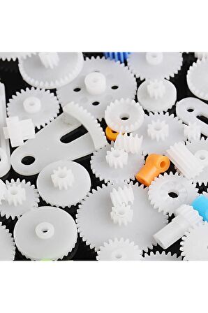 85 Parça Plastik Dişli Seti (oyuncak - Tekerlek - Mil - Çark)
