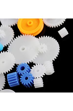 85 Parça Plastik Dişli Seti (oyuncak - Tekerlek - Mil - Çark)