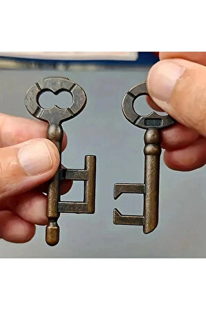  Kilitli Anahtar Metal Puzzle, Metal Bulmaca, Zeka Oyunları, Metal Puzzel