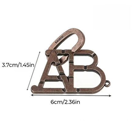  ABC Metal Bulmaca, Metal Puzzel, Zeka Oyunu