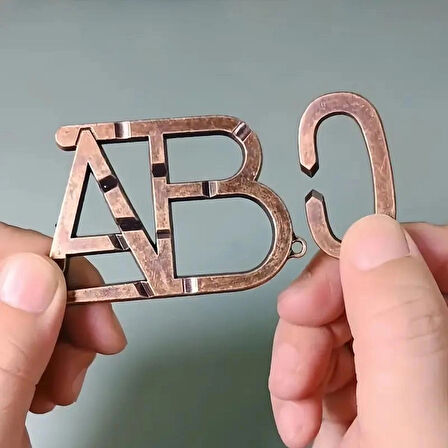  ABC Metal Bulmaca, Metal Puzzel, Zeka Oyunu