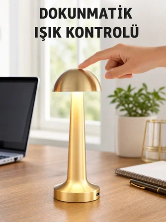 Modern Tasarım Şarjlı Masa Lambası – 1800 mAh Batarya Yeni Nesil