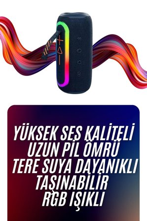 Bluetooth Hoparlör Uzun Pil Ömrü Taşınabilir Yüksek Ses Kaliteli Yeni Nesil