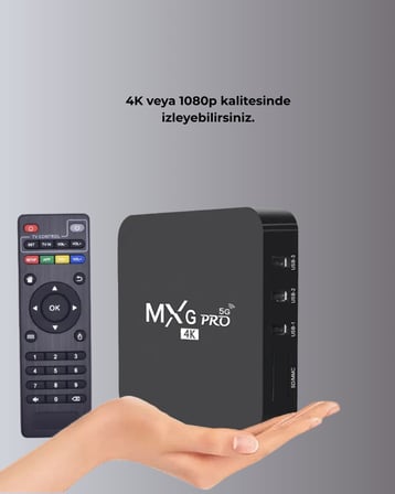 Akıllı Android TV Box – 4K Çözünürlük 2GB RAM 16GB Depolama Hızlı Wi-Fi