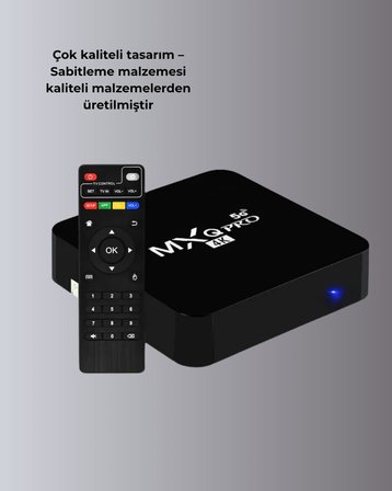 Android TV Box 4K – 2GB RAM 16GB ROM Kablosuz Wi-Fi Medya Oynatıcı