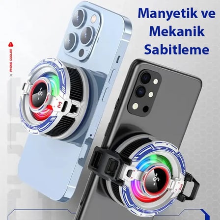 CX16 iOS Android Soğutucu 15W15W Manyetik RGB Telefon Soğutucu – Anında Hızlı