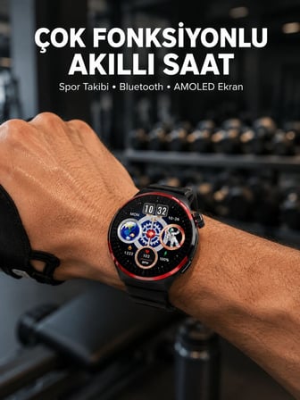 Spor ve Sağlık Takipli Akıllı Saat Kablosuz Şarj Yeni Nesil
