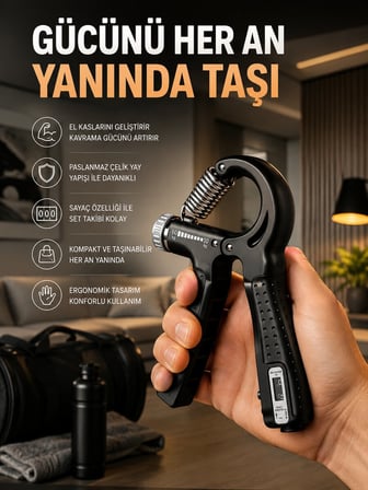 Portatif Ayarlanabilir El Yayı Sayaçlı Dayanıklı Çelik Yay Yeni Nesil