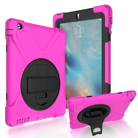 İPad 2/İPad 3/İPad 4/Shockproof 3 Katmanlı Standlı Zırh Kılıf-(5775)