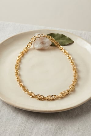 CM Kalın Burgu Model Gold Renk 50 cm Kadın Kolye 5886