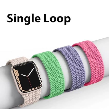 Ally Apple Watch 7-8 41mm 6-5-4 40mm Single loop Plastik Kayış Kordon 3-2-1 38mm-(