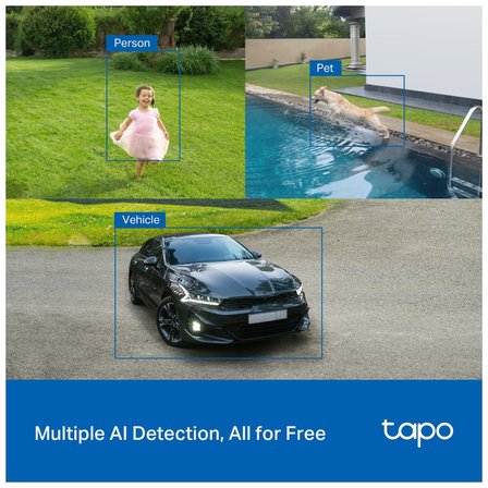 TP-LINK Tapo TC85 KIT (C425 KIT) 2K QHD 40Mpix Dış Mekan IP66 WiFi 15Mt. Renkli Ge