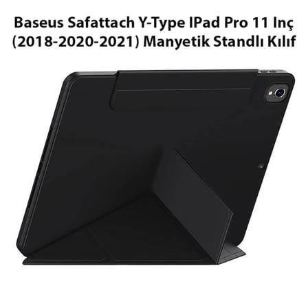 Baseus Safattach Y-Type IPad Pro 11 Inç (2018-2020-2021) Manyetik Standlı Kılıf-
