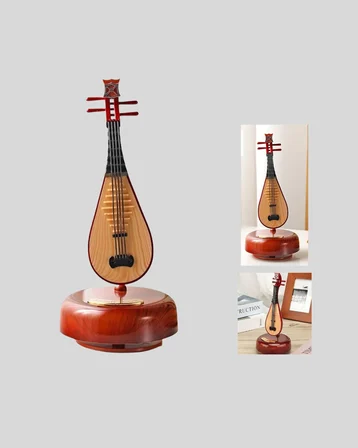 Klasik Ud Figürlü Melodili Müzik Kutusu Şık Hediyelik