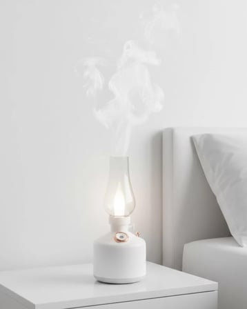 Retro Gaz Lambası Tasarımlı USB Şarjlı Aroma Difüzörü 280 ml Nano Mist Nemle