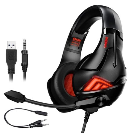 XMOWi R2 Gaming Mikrofonlu RGB Oyuncu Kulaklılığı Gurultu Engelleyici Kulaklik-(