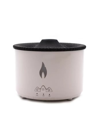 Alev ve Volkan Efektli Ultrasonik Aroma Difüzörü LED Gece Lambalı Hava Nemlendir