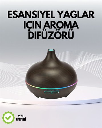 7 Renk Işıklı Ultrasonik Hava Difüzörü – Sessiz ve Güvenli Kullanım
