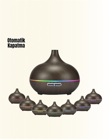 7 Renk Işıklı Ultrasonik Hava Difüzörü – Sessiz ve Güvenli Kullanım