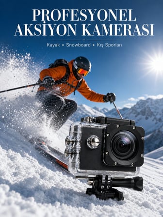 1080P Full HD Spor Kamerası Kompakt ve Dayanıklı Tasarım
