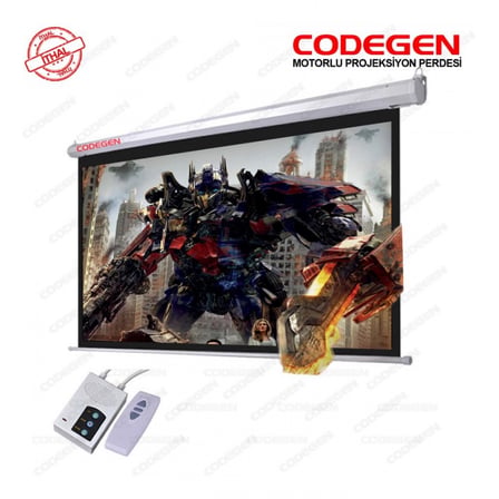 Codegen EX-24 MOTORLU PROJEKSİYON PERDESİ 240x200 Elektrikli Uzaktan Kumandalı (A