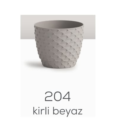 Serinova Kapadokya Saksı 1 No Kirli Beyaz