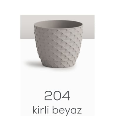 Serınova Kapadokya Saksı 2 No Kirli Beyaz