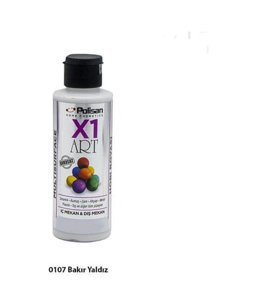 Polisan X1 Art Multisurface Hobi Boyası Yaldız Bakır 120 Ml.