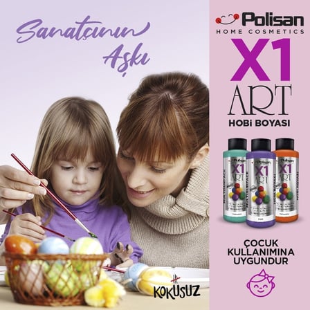 Polisan X1Art Multisurface Hobi Boyası 120Ml - 0010 Antik Bej