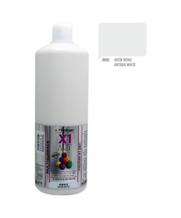 Polisan X1ART Multisurface Hobi Boyası 1000ml - 0002 Antik Beyaz