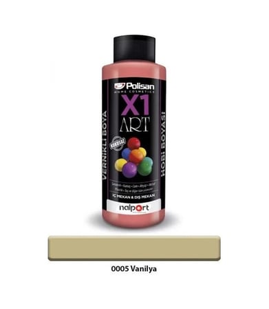 Polisan X1 Art Hobi Boyası 0005 Vernikli Vanilya 120 Ml