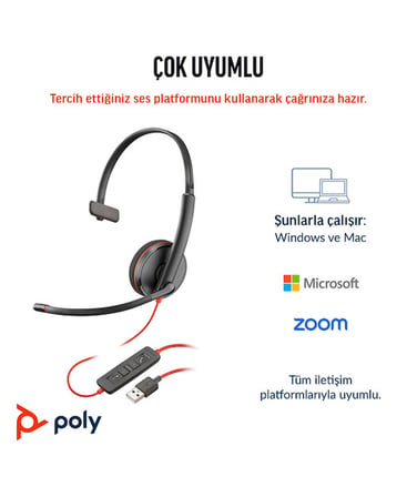 Poly BW 3210 Mono USB-C HS +USB-C/A