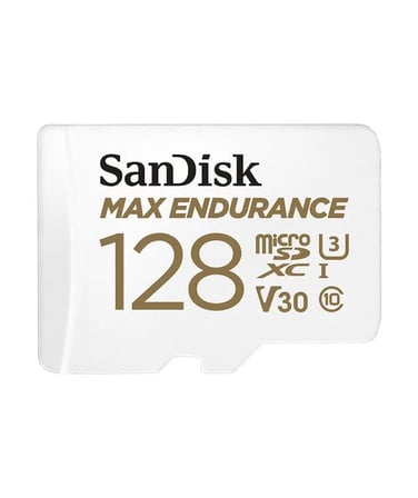 SanDisk MAX ENDURANCE microSDXC 128GB + SD Adapter - for home security cameras & dashcams
