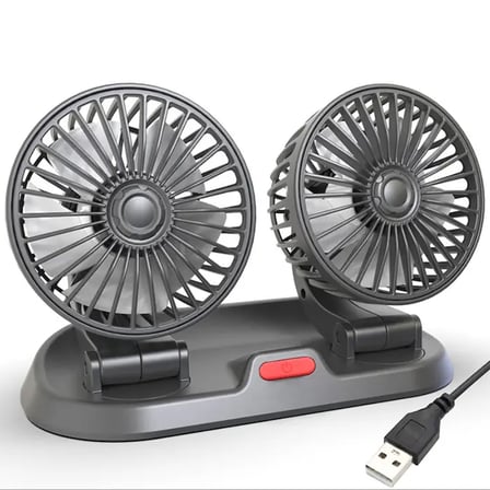 ALLY F410 USB Çift Başlıklı Araç Fanı Oto Fan Vantilatör-(5775)