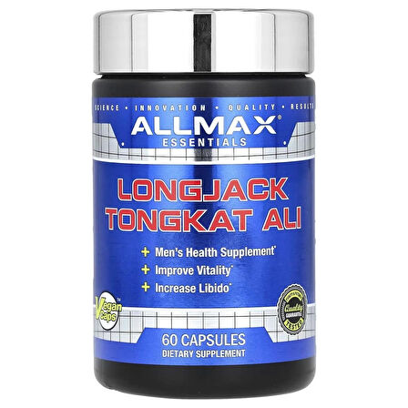 ALLMAX, Essentials, Longjack Tongkat Ali, 60 Kapsül