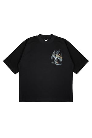Unisex Oversize ALL SAINT DRAGON Baskılı Boxy Fit Kalın Kumaşlı (240gsm) T-shirt